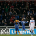 Conor Rainsford celebrates in from of Super Blues supporters